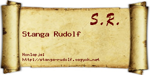 Stanga Rudolf névjegykártya