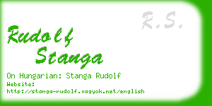 rudolf stanga business card